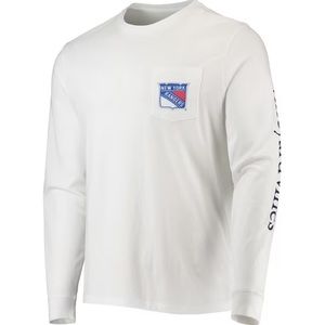New York Rangers Vineyard Vines Long Sleeve T-Shirt  in White